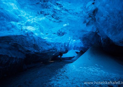 Ice caves close to Hótel Skaftafell, we strongly reccomend that you only visit the caves with an experinced glacier guide
