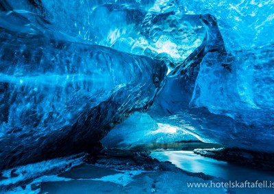Ice caves close to Hótel Skaftafell, we strongly reccomend that you only visit the caves with an experinced glacier guide