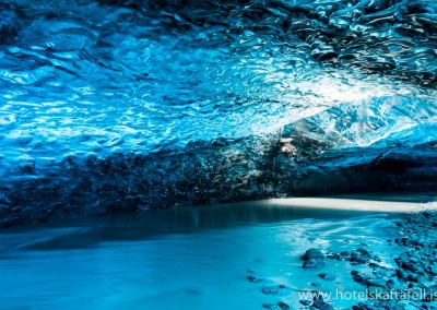 Ice caves close to Hótel Skaftafell, we strongly reccomend that you only visit the caves with an experinced glacier guide